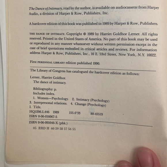 The dance of intimacy Harriet Lerner, phd - Picture 2 of 2